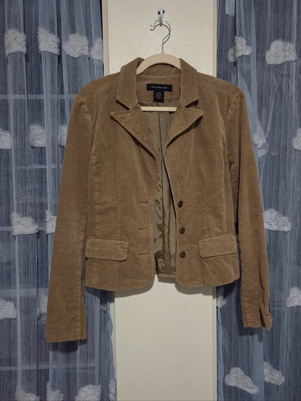 Calvin Klein Jeans Tan Corduroy Blazer Jacket